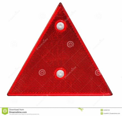 Reflector Triangular Rojo